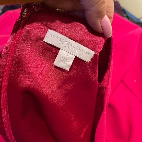 New York & Company
Stretch Hot Pink Tailored Pencil Dress     With Pockets - Picture 3 of 8